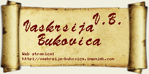 Vaskrsija Bukovica vizit kartica